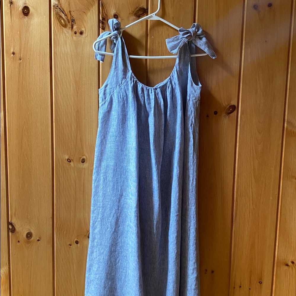 thesimplefolk 100% linen Maxi Dress with Tie Straps